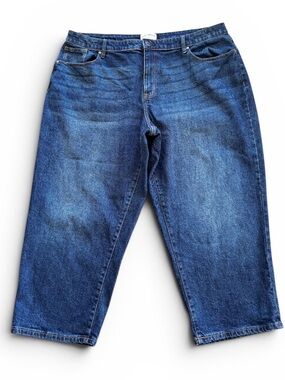 Lane Bryant Capri Jeans Plus Size 20 Mid-Rise Boyfriend Flex Magic Waistband